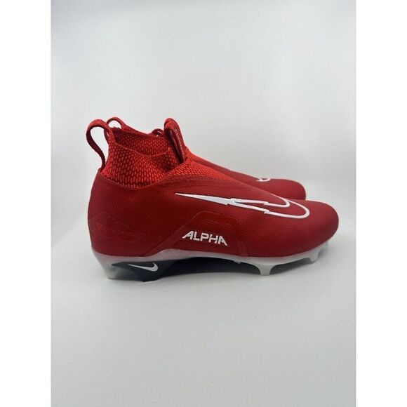 Nike Alpha Menace Elite 3 Red White Football Cleats CT6648-616 Men’s Size 10 - Picture 3 of 6